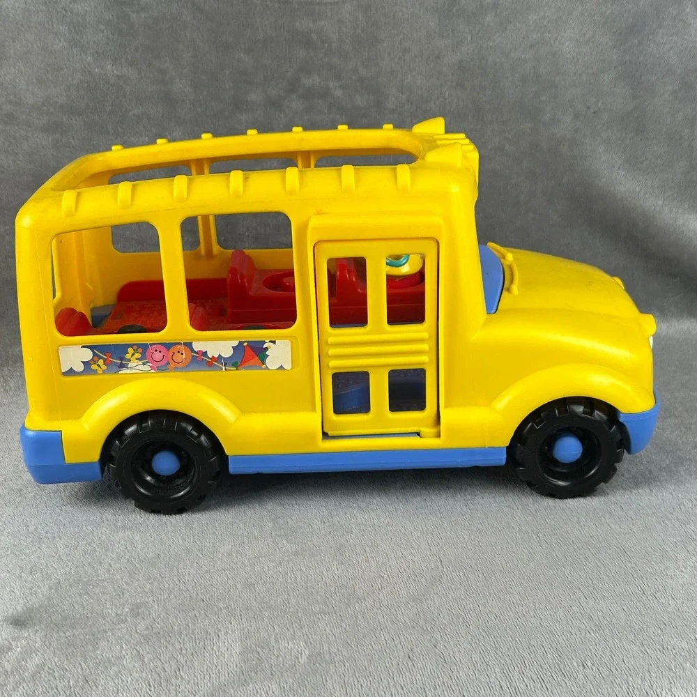 Fisher-Price Little People Lil School Bus Yellow Toy Vehicle with Figure 77941